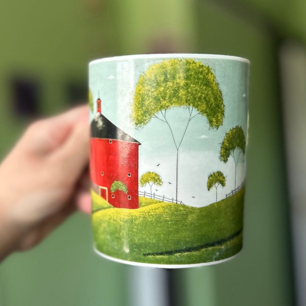VTG Barn Farmhouse Scene Wrapped Kitchen Ceramic Coffee Tea Mug - Picture 2 of 6